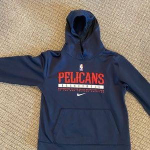 Navy Nike Dri-Fit New Orleans Pelicans Hooded Sweatshirt -YM